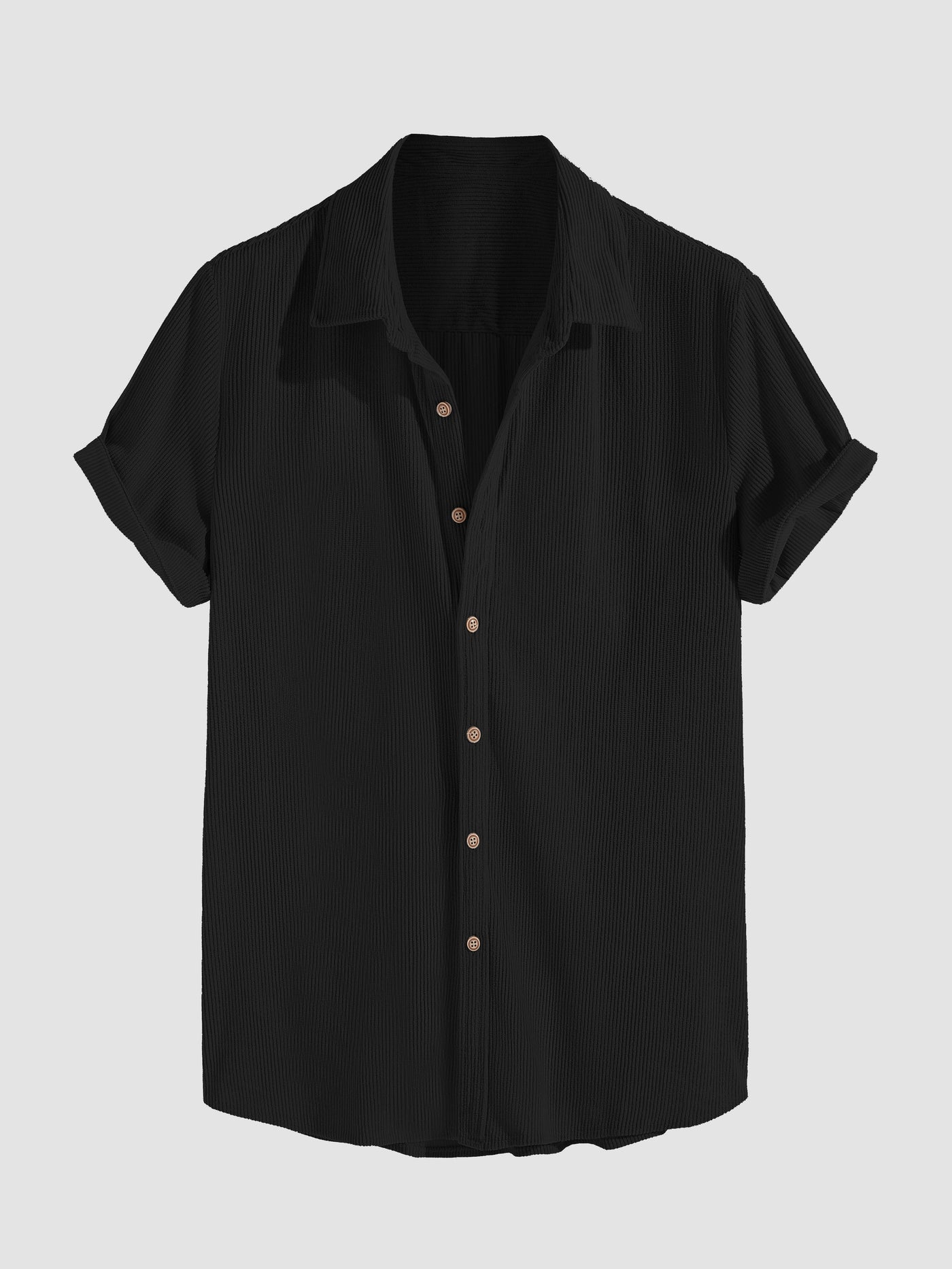 Corduroy Button Up Short Sleeved Shirt