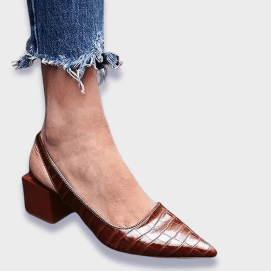 Heidi | Orthopedic Pumps with Croco Design