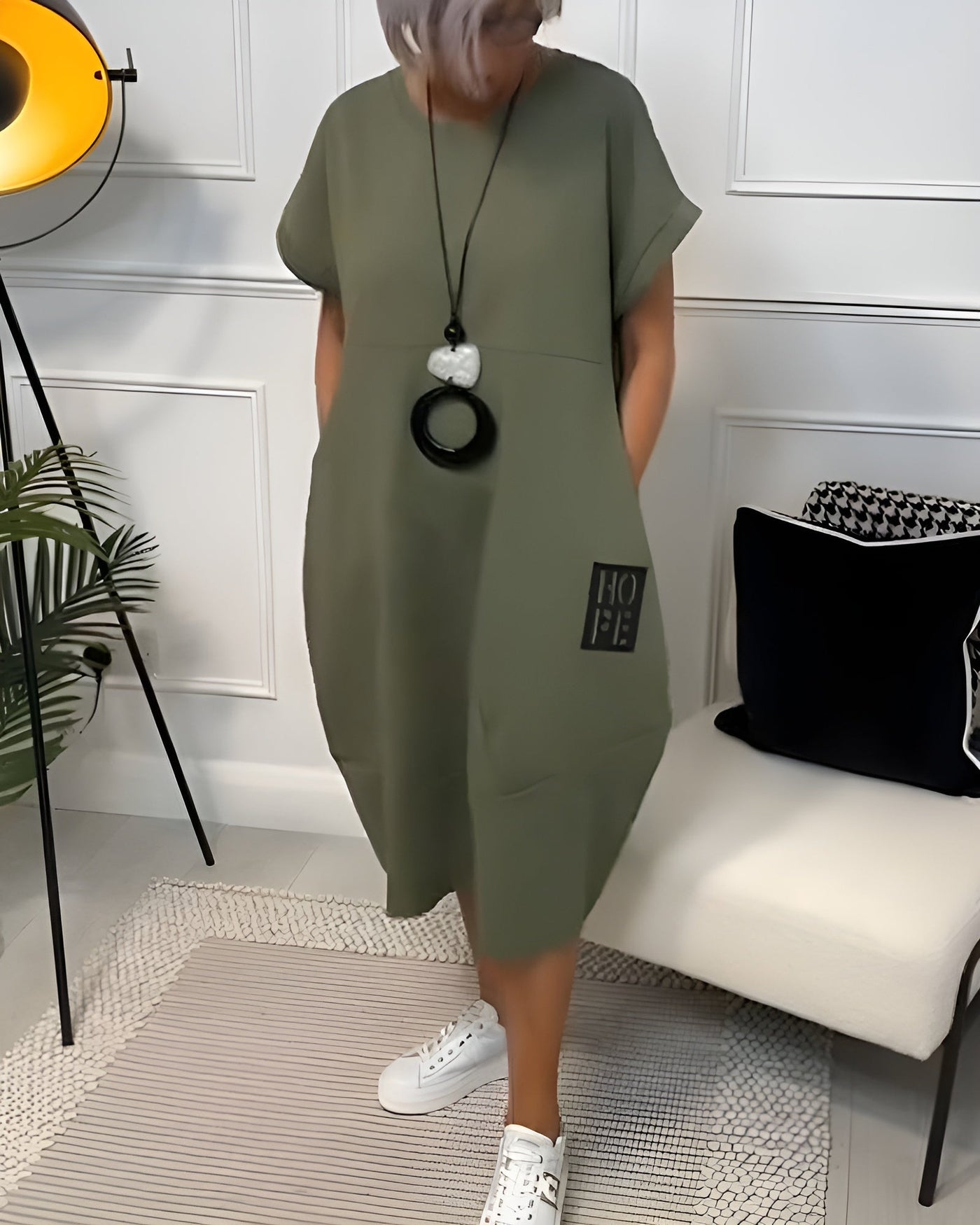 Mildred™ - Stylish dress with short sleeves