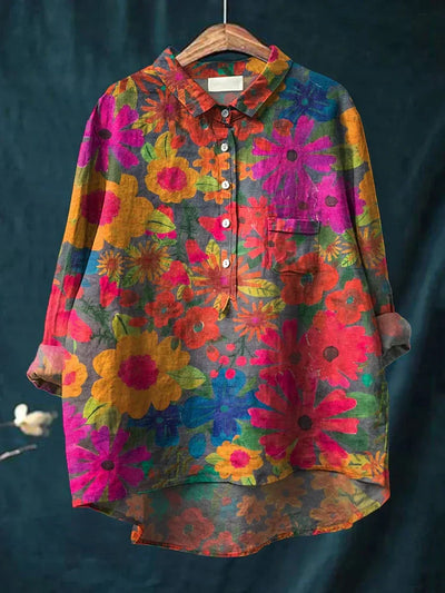 Aurora | Classic Floral Blouse