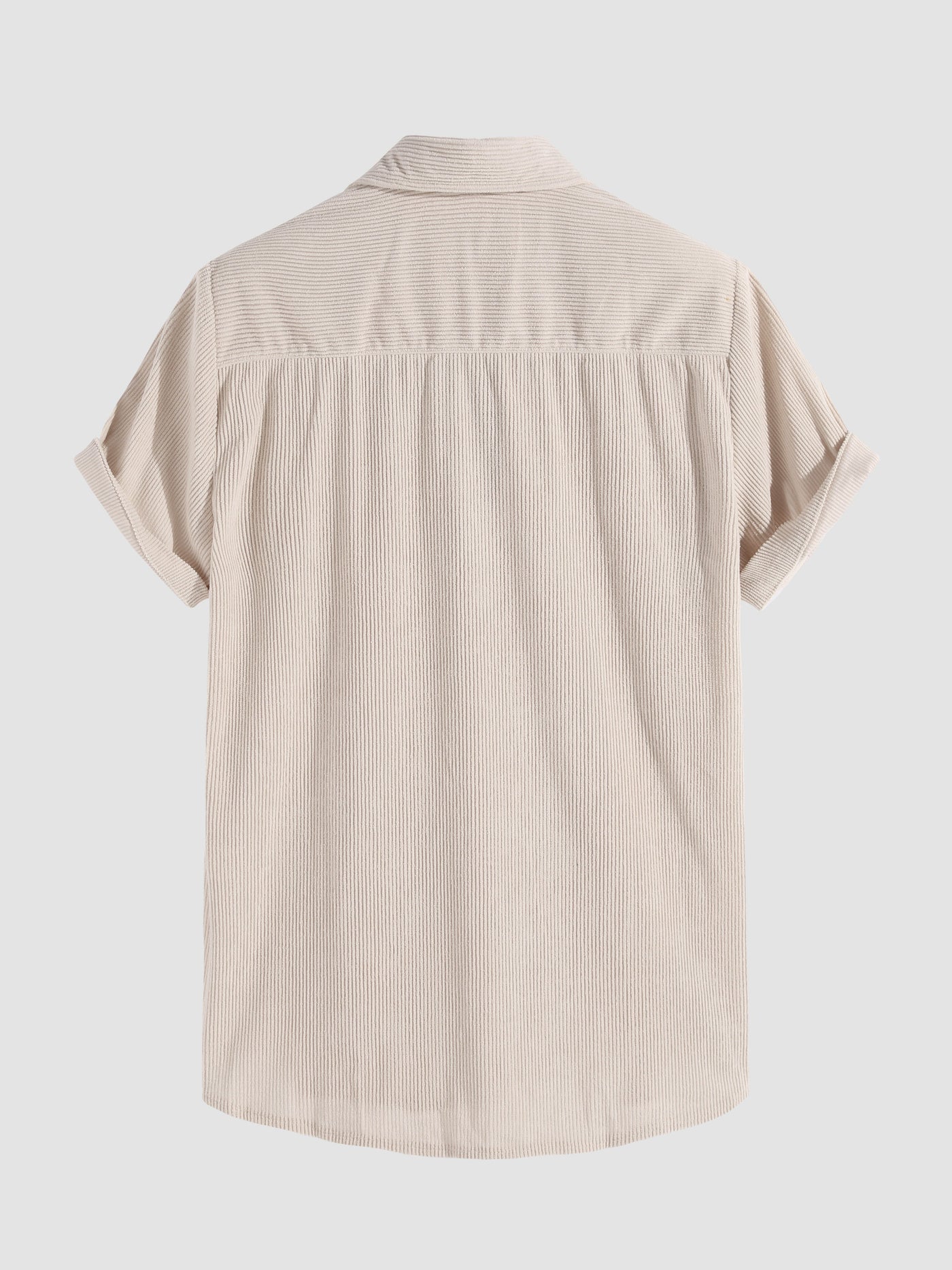 Corduroy Button Up Short Sleeved Shirt