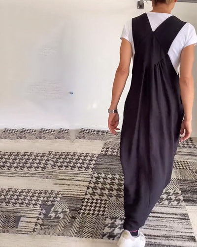 CAMILLE | Lässig-schickes, ärmelloses, fließendes Kleid