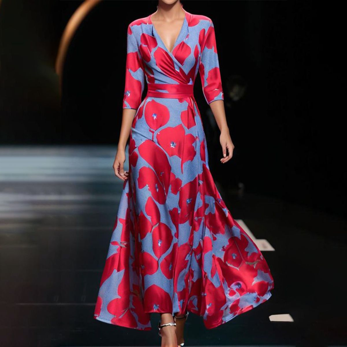 Jessica - Robe à col en V