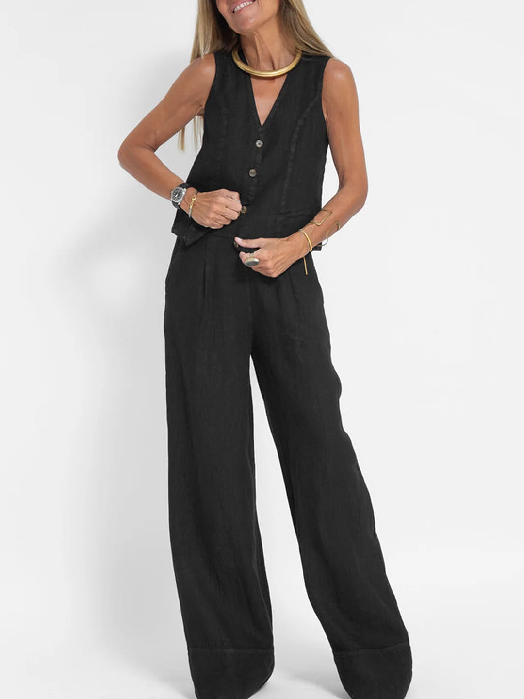 Ella | Vest Wider Pants Set (Almost Sold Out)