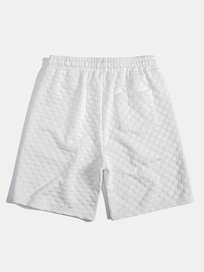 Checkerboard Jacquard  Arc Hem T-Shirt & Checkerboard Jacquard Shorts