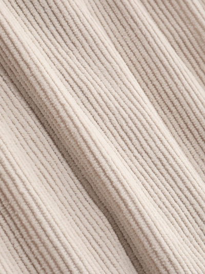 Corduroy Button Up Short Sleeved Shirt