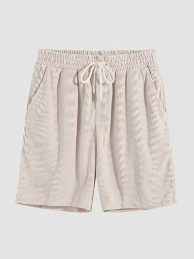 CRERI Short-Sleeved Corduroy Button Up Shirt & Shorts