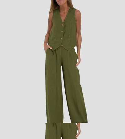 Ella | Vest Wider Pants Set (Almost Sold Out)