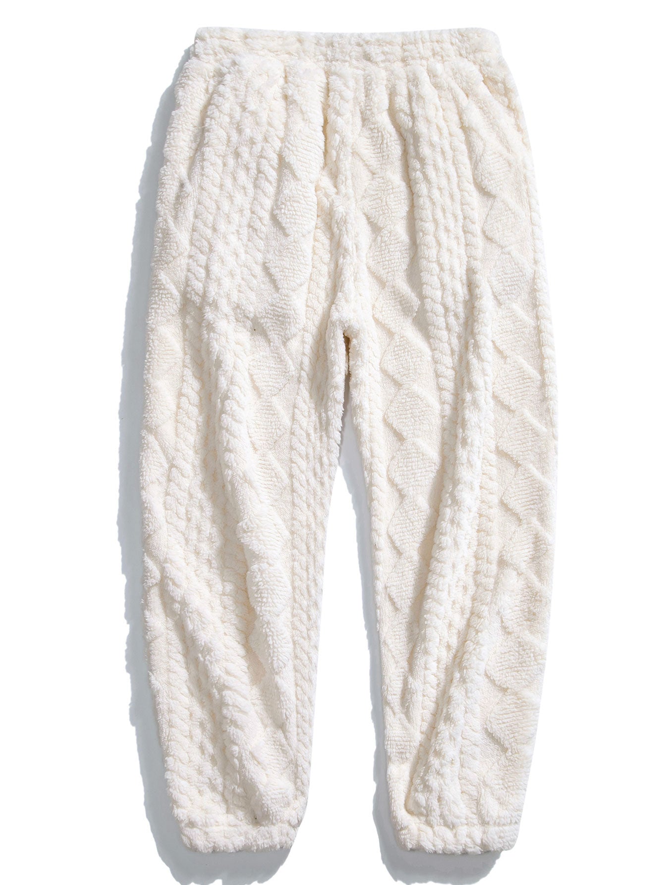 Geometry Jacquard Teddy Hoodie & Jogger Pants