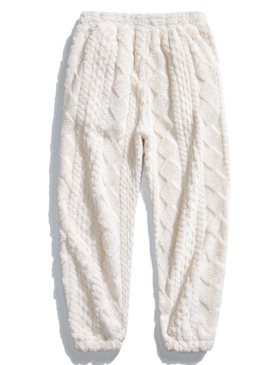 Geometry Jacquard Teddy Hoodie & Jogger Pants