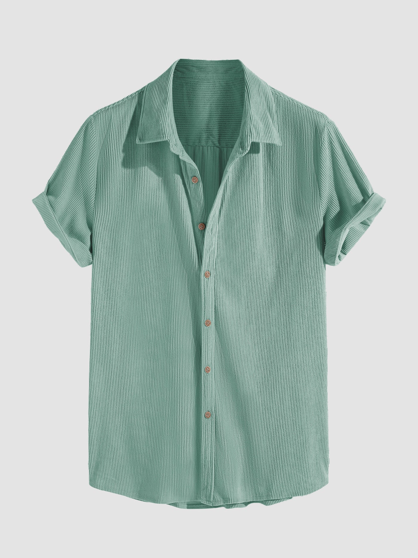Corduroy Button Up Short Sleeved Shirt