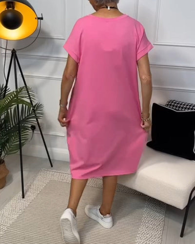 Mildred™ - Stylish dress with short sleeves