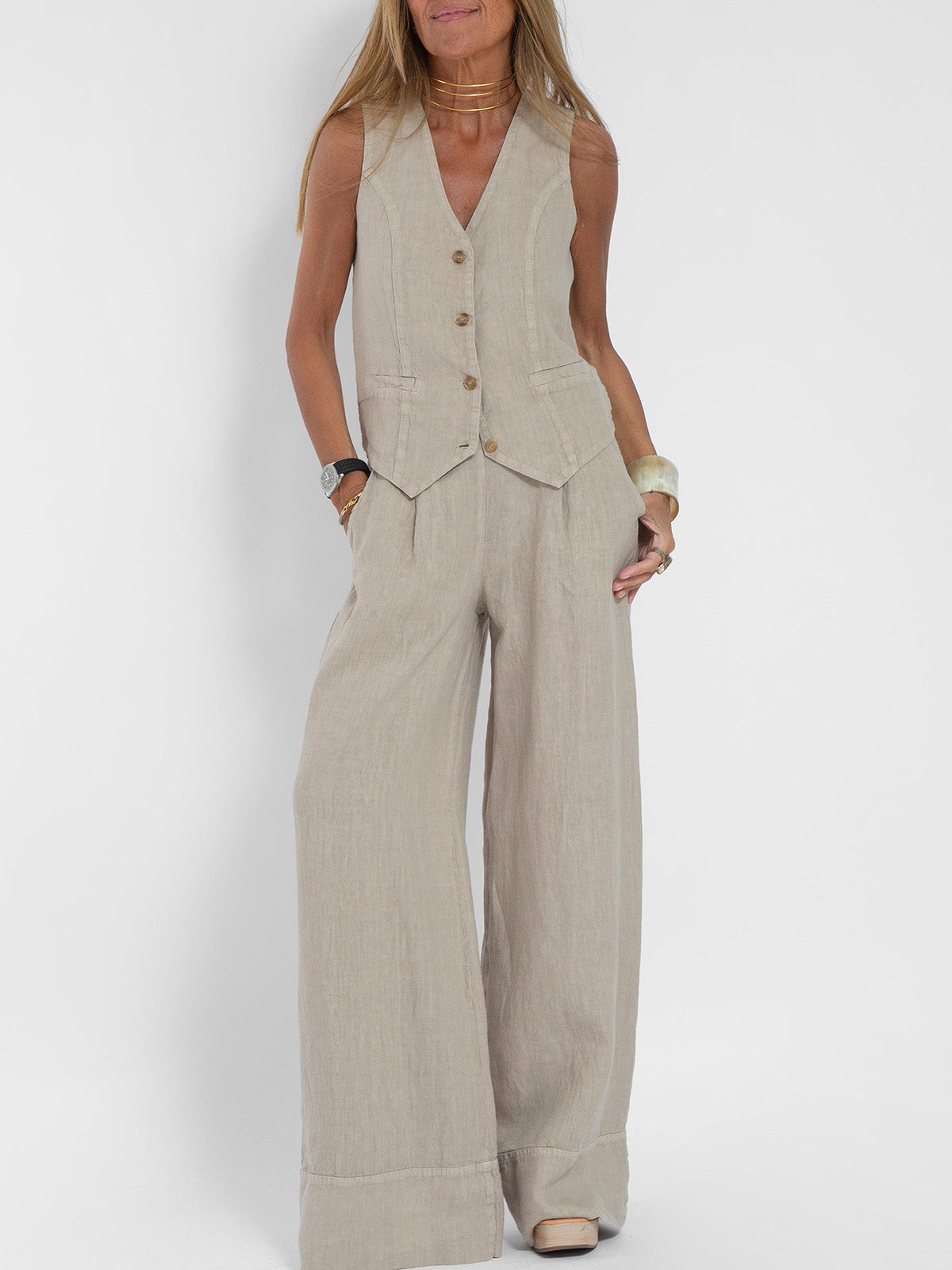 Ella | Vest Wider Pants Set (Almost Sold Out)