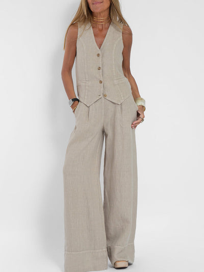 Ella | Vest Wider Pants Set (Almost Sold Out)