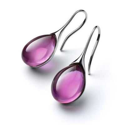 Crystal earrings in gold and silver