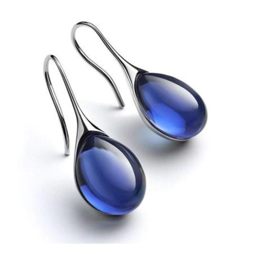 Crystal earrings in gold and silver