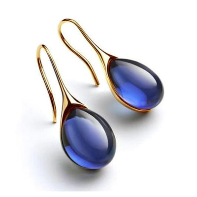 Crystal earrings in gold and silver