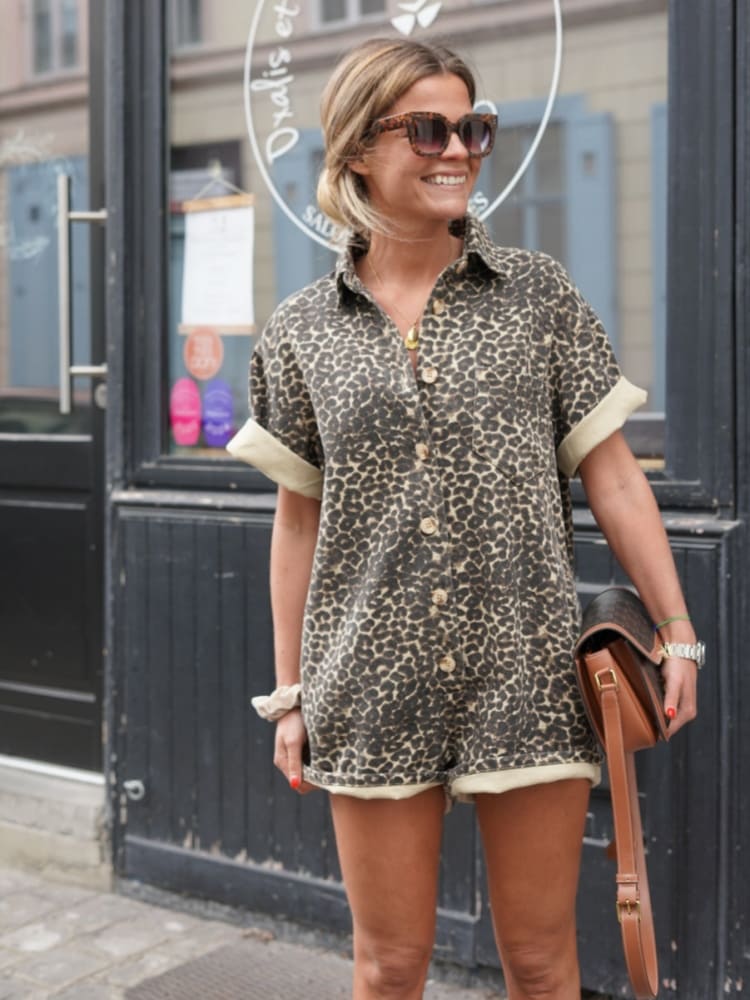 Sienna | Chic Cheetah Print Romper