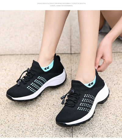Liveli - Breathable Mesh Tenis Ladies Shoes for Sock Sneakers