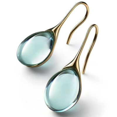 Crystal earrings in gold and silver