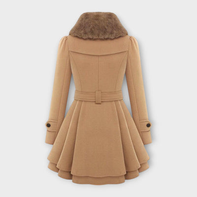 Emma - Elegant Coat with Faux Fur Collar