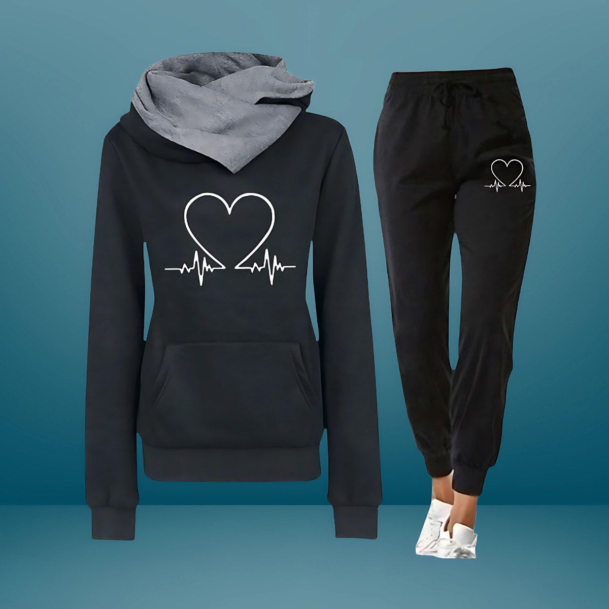 Heartbeat - Cozy Hoodie & Jogger Set