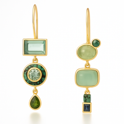 Vintage Green Dangling Earrings