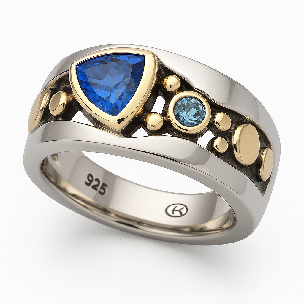 Vintage Blue Crystal Ring