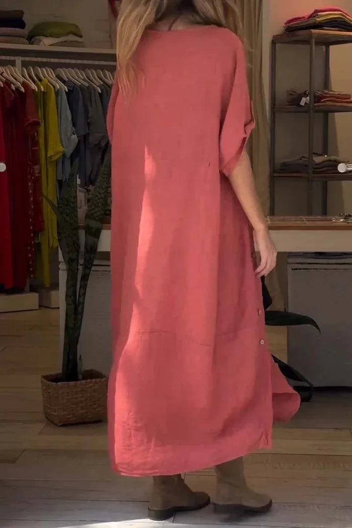 SELENA | Robe élégante et décontractée à boutons