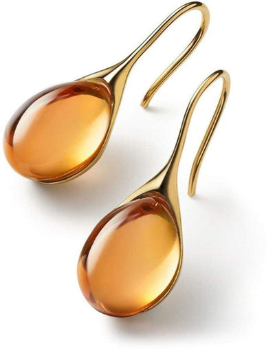 Crystal earrings in gold and silver