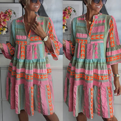 Kiki | Robe midi élégante pour le printemps (presque épuisée)