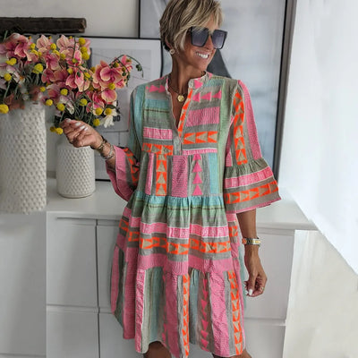 Kiki | Robe midi élégante pour le printemps (presque épuisée)