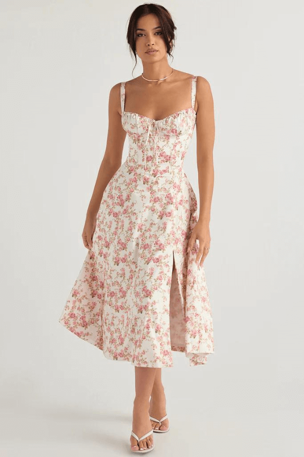 Midi Bustier Corset Sun Dress