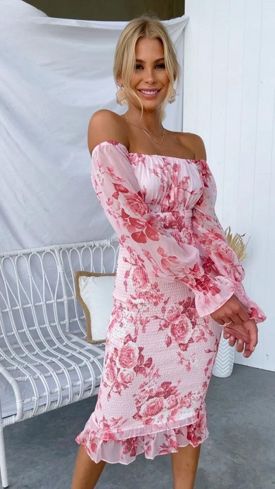 Kendall | Robe mi-longue de luxe (presque épuisée)