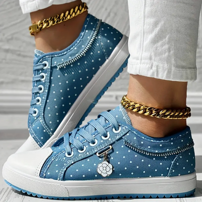 Liveli hollowed out denim mesh shoes breathable cloth shoes