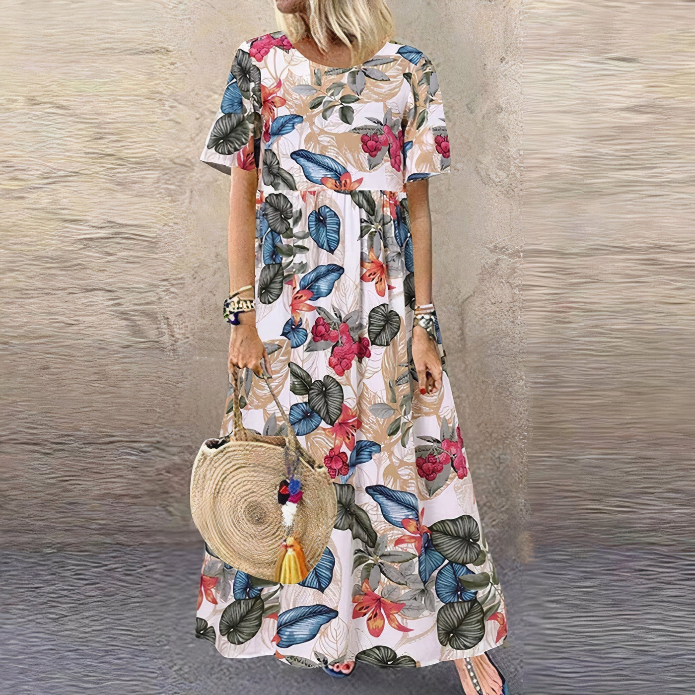 FLORA | Elegant and Lively Long Floral Dress