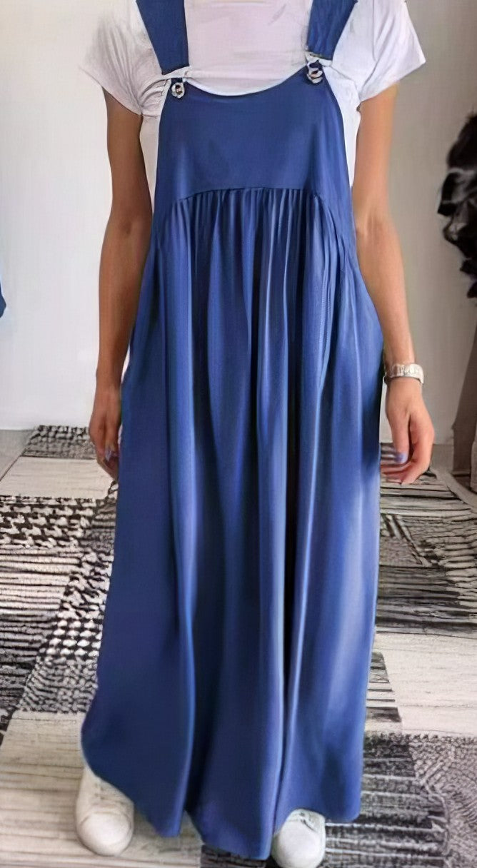 CAMILLE | Lässig-schickes, ärmelloses, fließendes Kleid