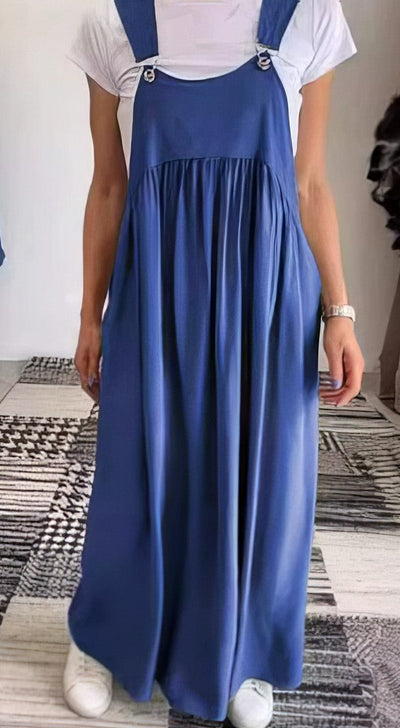 CAMILLE | Lässig-schickes, ärmelloses, fließendes Kleid
