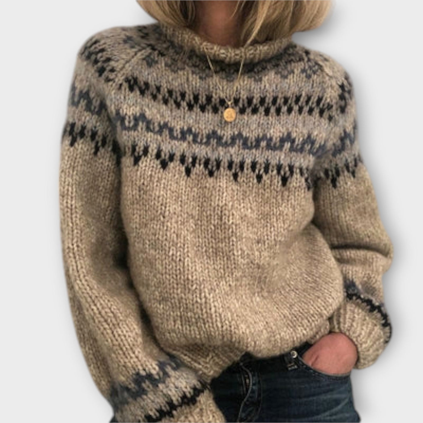 Helena - Weicher Fair Isle Strickpull