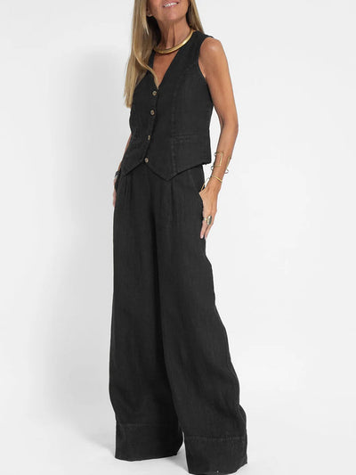 Ella | Vest Wider Pants Set (Almost Sold Out)