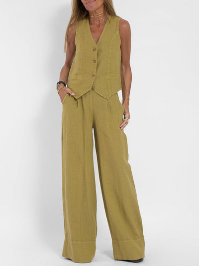 Ella | Vest Wider Pants Set (Almost Sold Out)