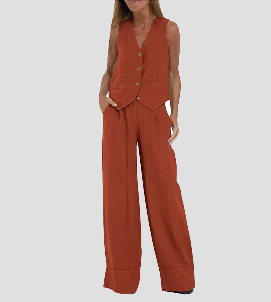 Ella | Vest Wider Pants Set (Almost Sold Out)