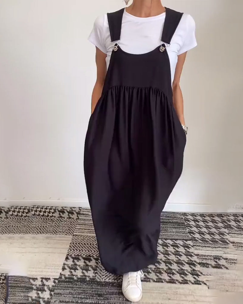 CAMILLE | Lässig-schickes, ärmelloses, fließendes Kleid