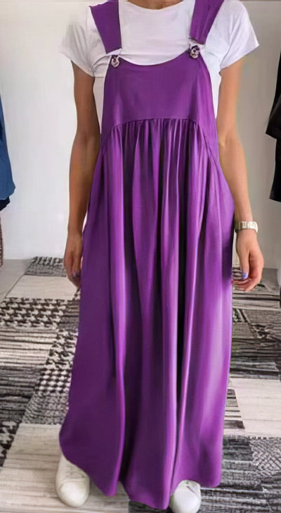 CAMILLE | Lässig-schickes, ärmelloses, fließendes Kleid