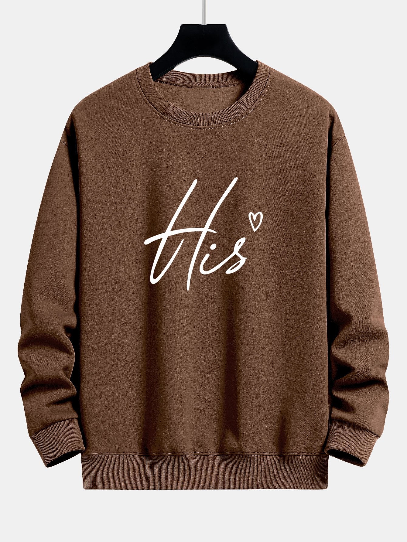 His Couple Print Relax Fit Sweatshirt