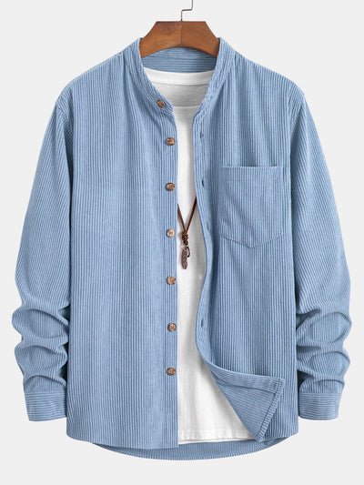 Corduroy Stand Collar Shirt