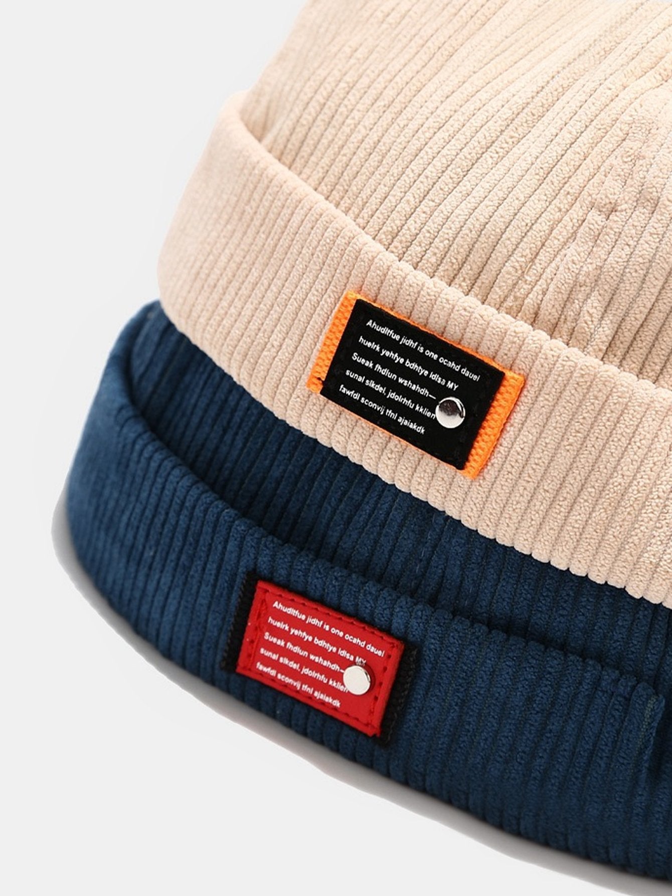 Japanese Harajuku Style Corduroy Brimless Hat