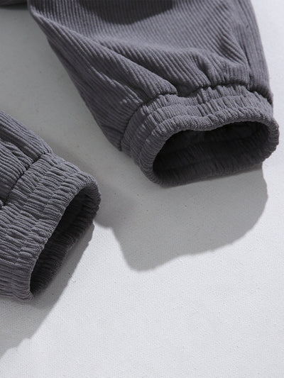 Drawstring Corduroy Jogging Pants