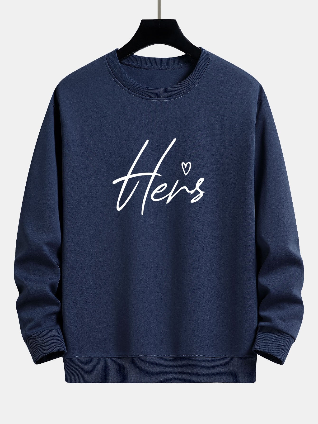 Hers Couple Print Relax Fit Sweatshirt