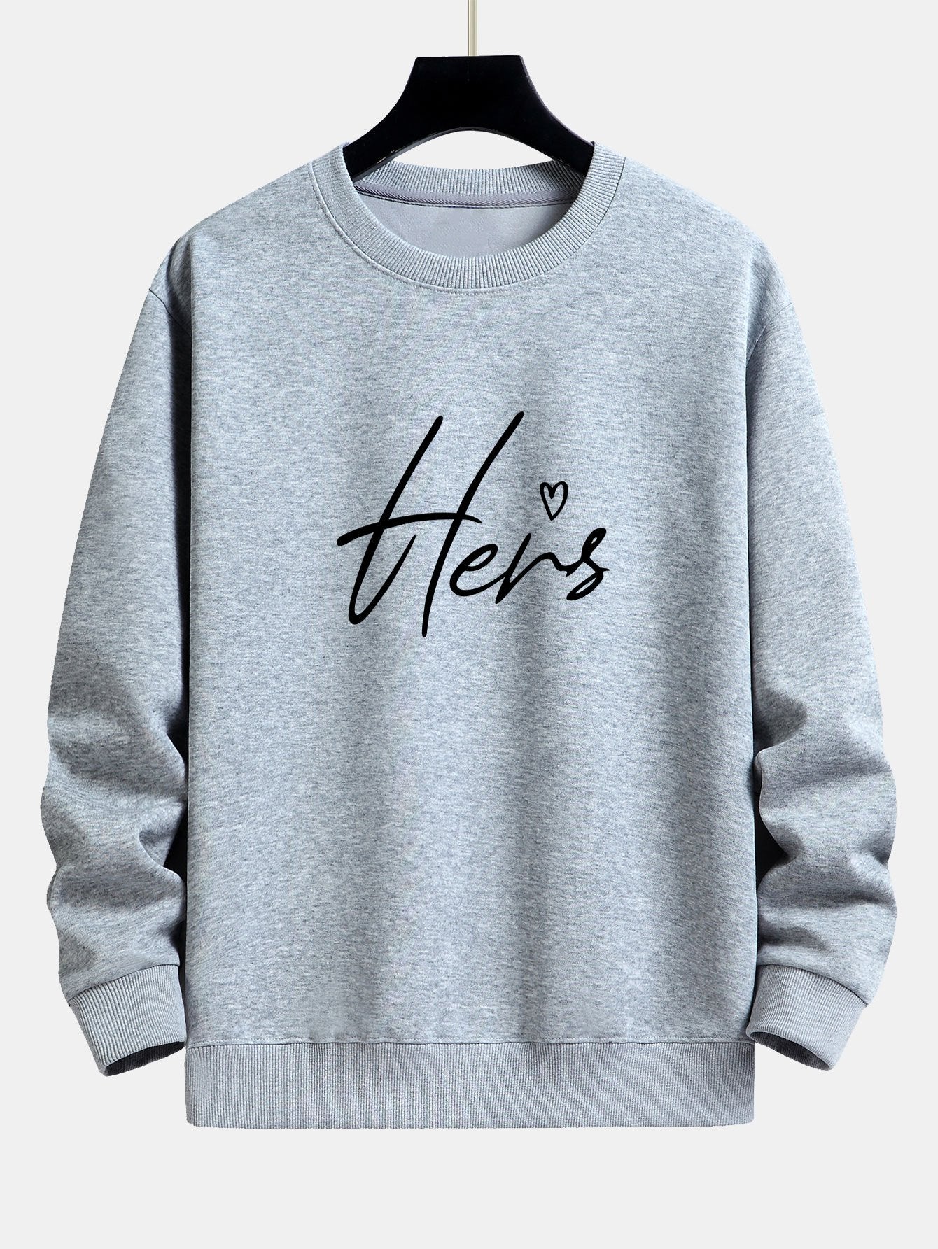 Hers Couple Print Relax Fit Sweatshirt